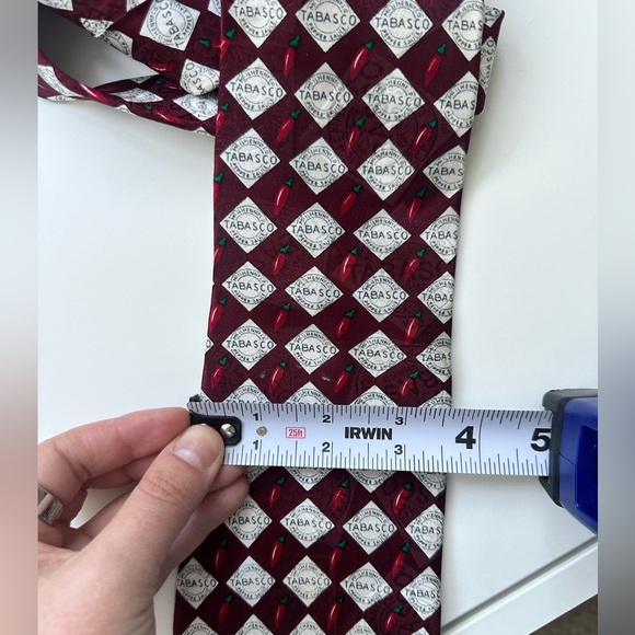 Vintage Tabasco 100% Silk Tie - Picture 6 of 6